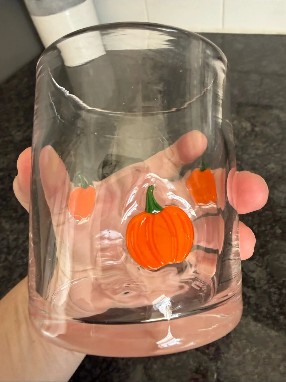 Halloween Fall Theme pumpkin icon drinking glass 11 ounces new no box
